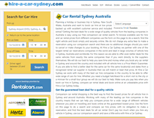 Tablet Screenshot of hire-a-car-sydney.com
